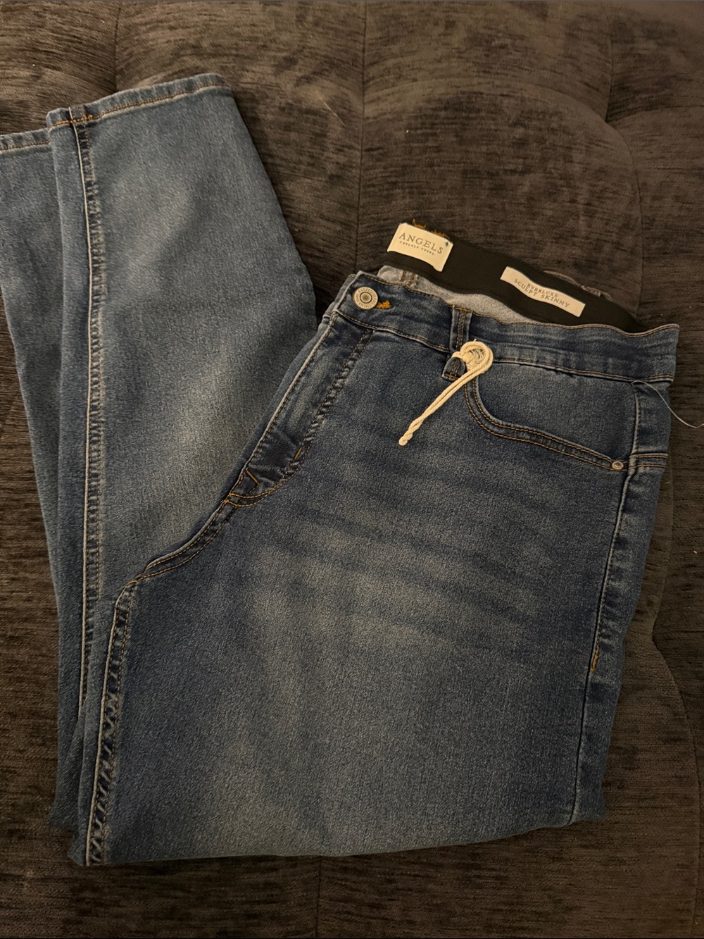 Angels Women's Relaxed Blue Denim Jeans size 16